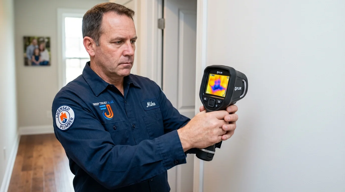 Thermal imaging leak detection by Johns Plumbing LLC in Middlefield